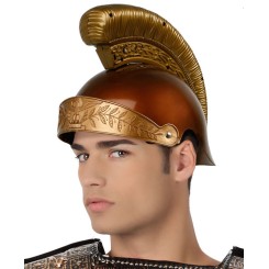 Casco Romano Dorado para adulto