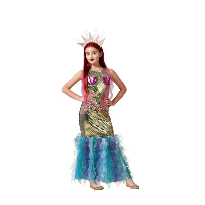 Disfraz de Sirena Vestido multicolor para Niña