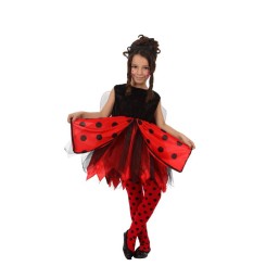 Disfraz de Mariquita Rojo Negro para Niña