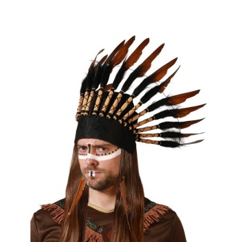 Penacho Indio de Plumas marrón