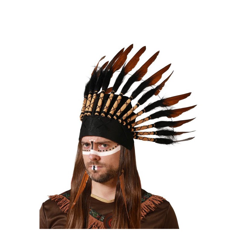 Penacho Indio de Plumas marrón