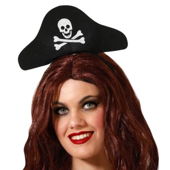 Diadema Pirata con Sombrero Negro