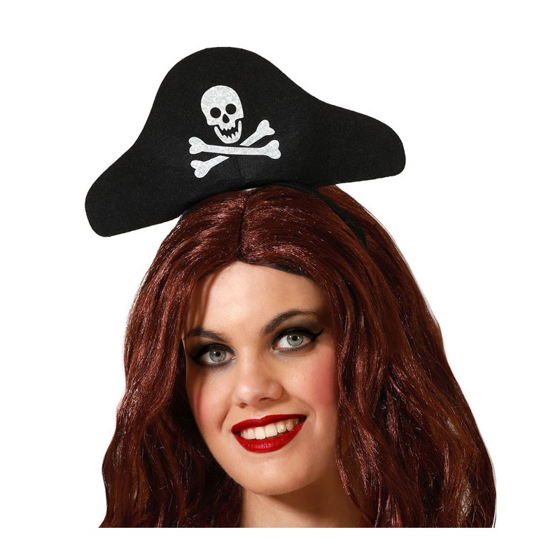 Diadema Pirata con Sombrero Negro
