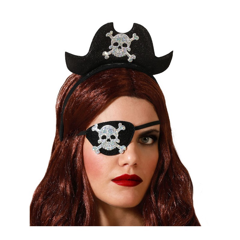 Diadema Pirata con Parche Negro