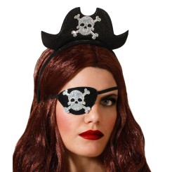 Diadema Pirata con Parche Negro