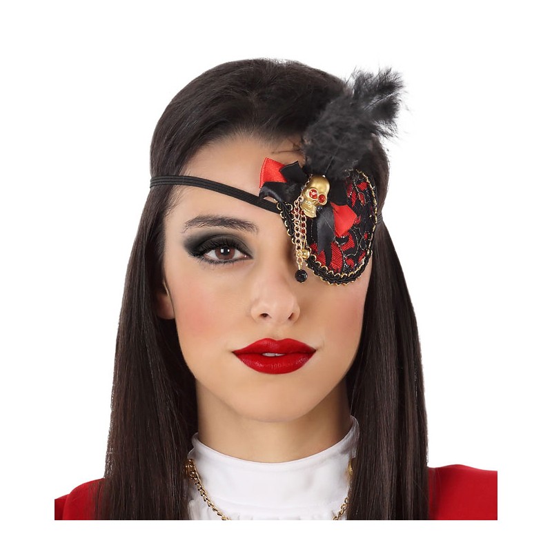 Parche Pirata Rojo de Mujer