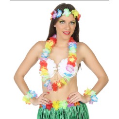 Set Hawaiano  Multicolor Verano 4 Unidades