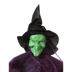 Bruja Colgante con Capa Negra 183 cm