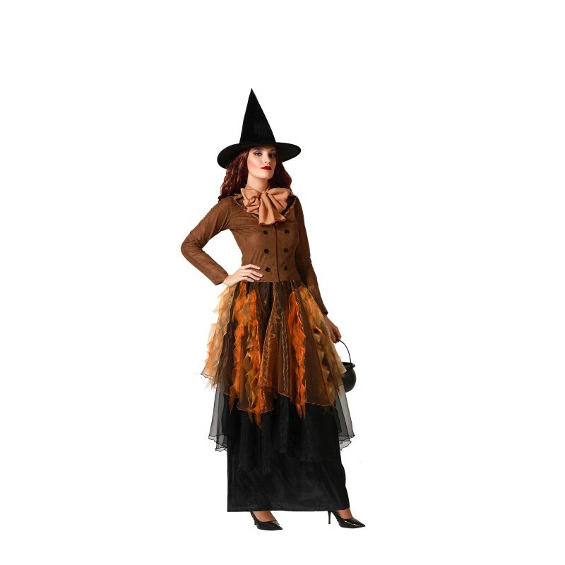Disfraz de Bruja Marrón Vestido para Mujer
