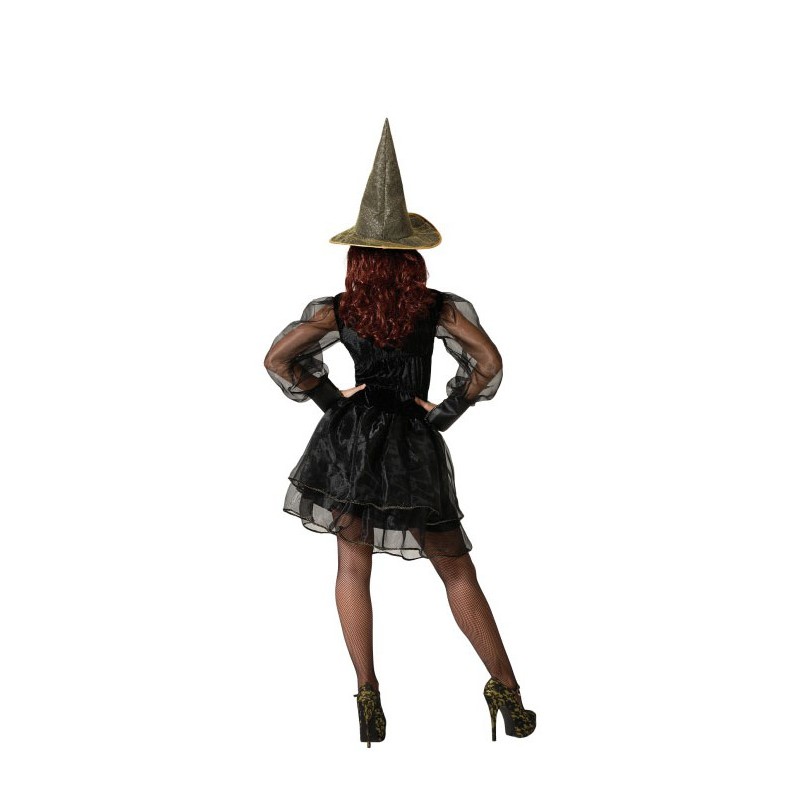 Disfraz Bruja Vestido Negro con Sombrero para...