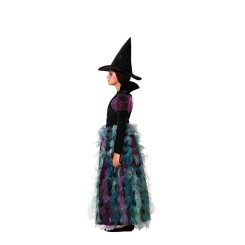 Disfraz de Bruja Vestido Verde con Sombrero para Niña