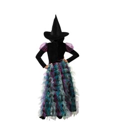 Disfraz de Bruja Vestido Verde con Sombrero para Niña
