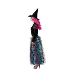 Disfraz Bruja Vestido Verde con Sombrero para Mujer