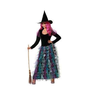 Disfraz Bruja Vestido Verde con Sombrero para Mujer