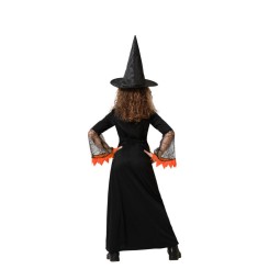 Disfraz de Bruja Naranja Largo para Niña