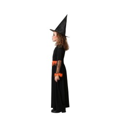 Disfraz de Bruja Naranja Largo para Niña