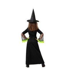 Disfraz de Bruja Verde largo para Niña