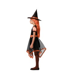 Disfraz de Bruja Naranja Picos para Niña
