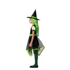 Disfraz de Bruja Verde Picos para Niña