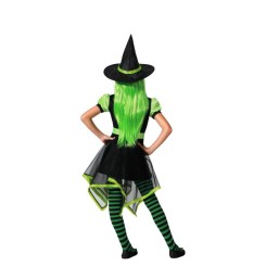 Disfraz de Bruja Verde Picos para Niña