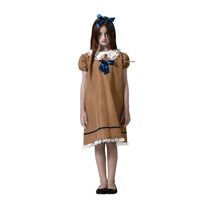 Disfraz de Muñeca Vestido Marrón para Niña