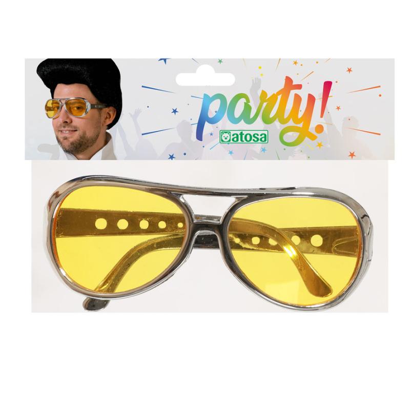 Gafas plÁstico redondas amarillas translÚcidas para look vintage