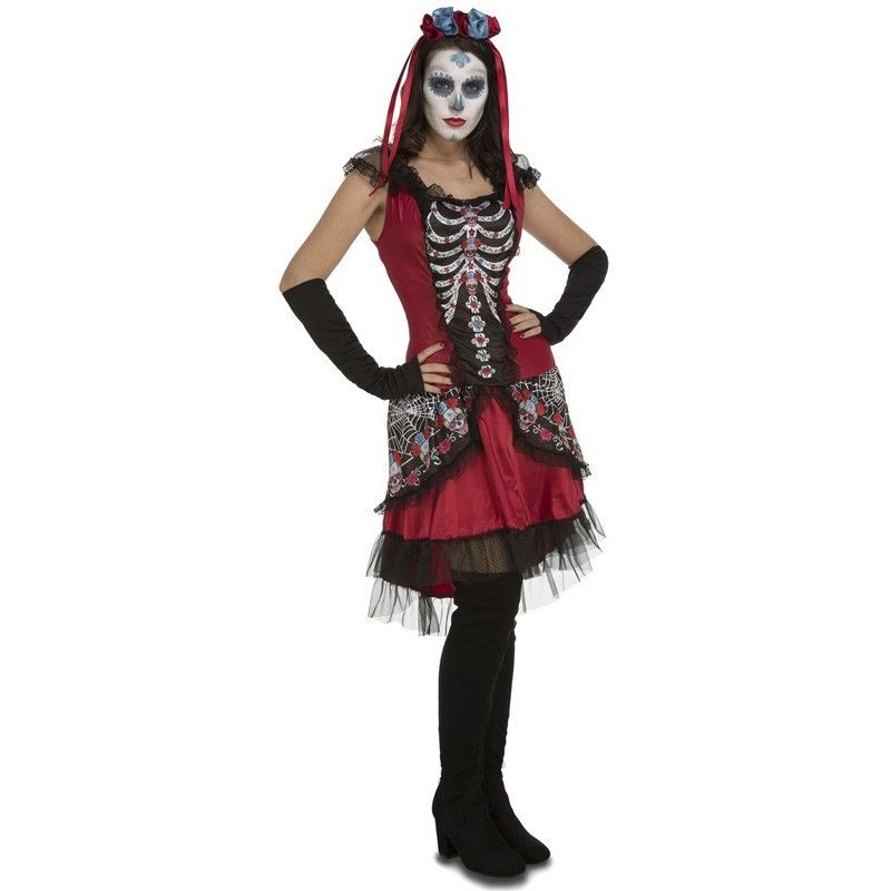 Disfraz de Catrina Roja para Mujer