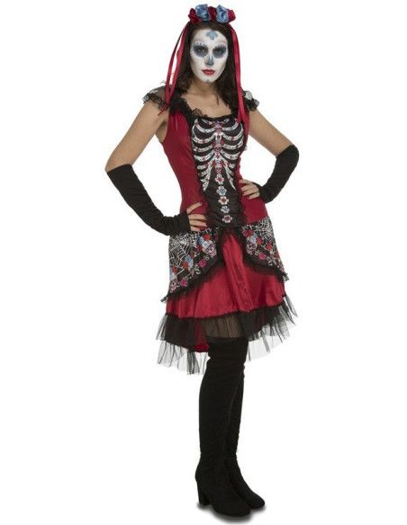 Disfraz de Catrina Roja para Mujer