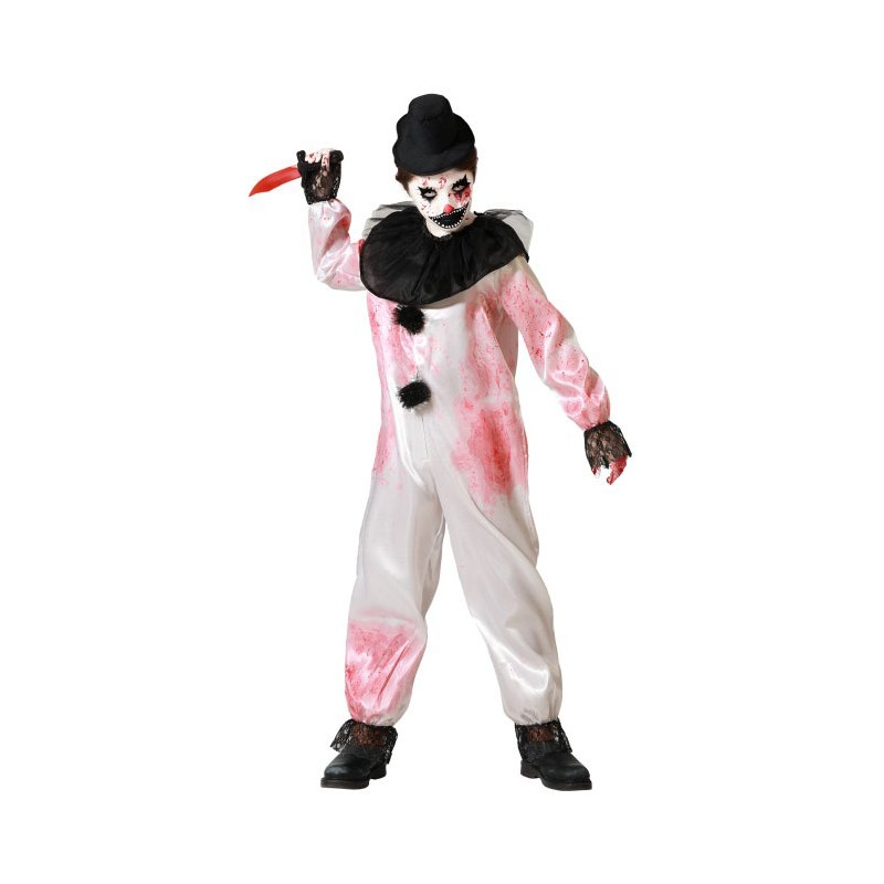 Disfraz de Payaso Blanco para Niño