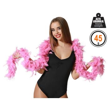 Boa de plumas rosa 45 g