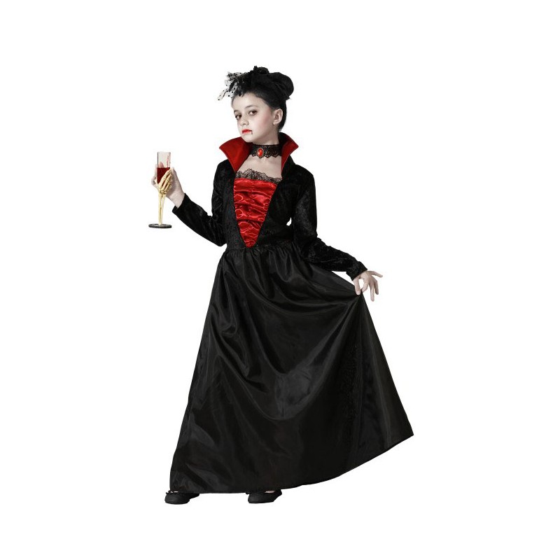 Disfraz de Vampiresa Elegante Negro para Niña