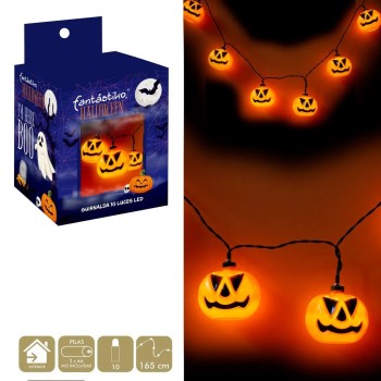 Guirnalda Calabazas con Luz.
