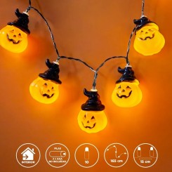 Guirnalda Calabazas con Sombrero Luz Led