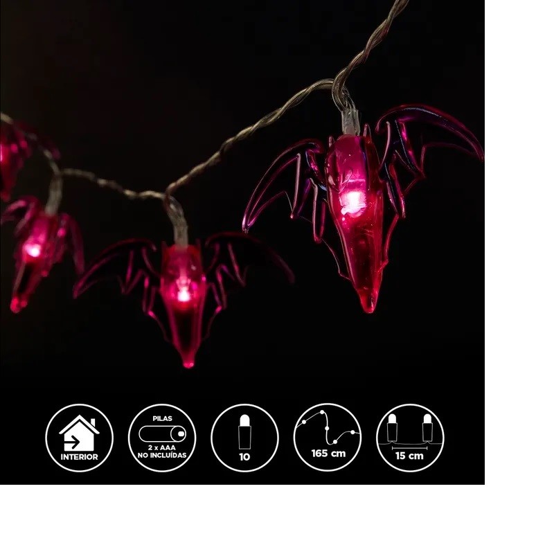 Guirnalda de Murciélagos Luz Led