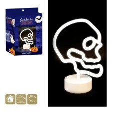 Luz neón de Calavera con Soporte 25x18x10 cm