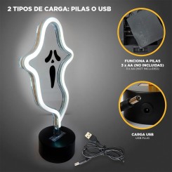 Luz neón de Fantasma con Soporte de 17x9x27 cm