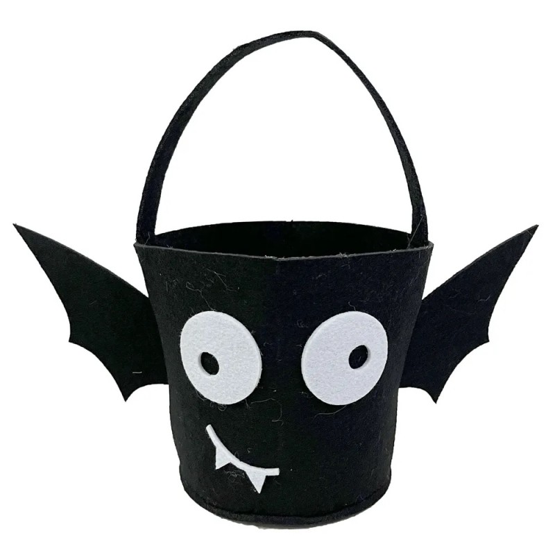 Cubo Murciélago de Fieltro negro 36x18,50x18 cm