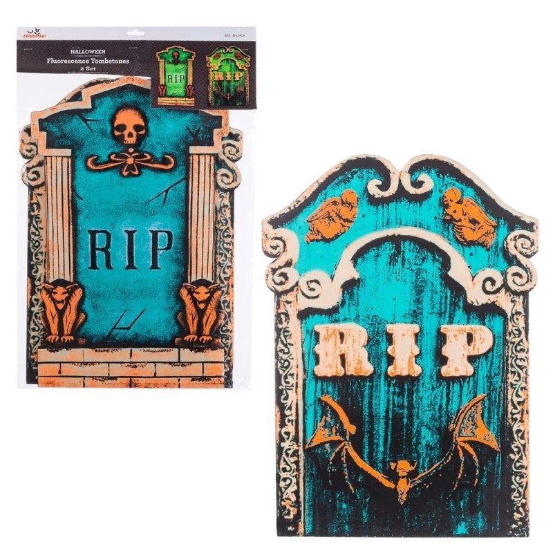 Lápidas RIP Fluorescente 2 Unidades