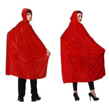 Capa de Terciopelo Rojo con Capucha 140 cm.