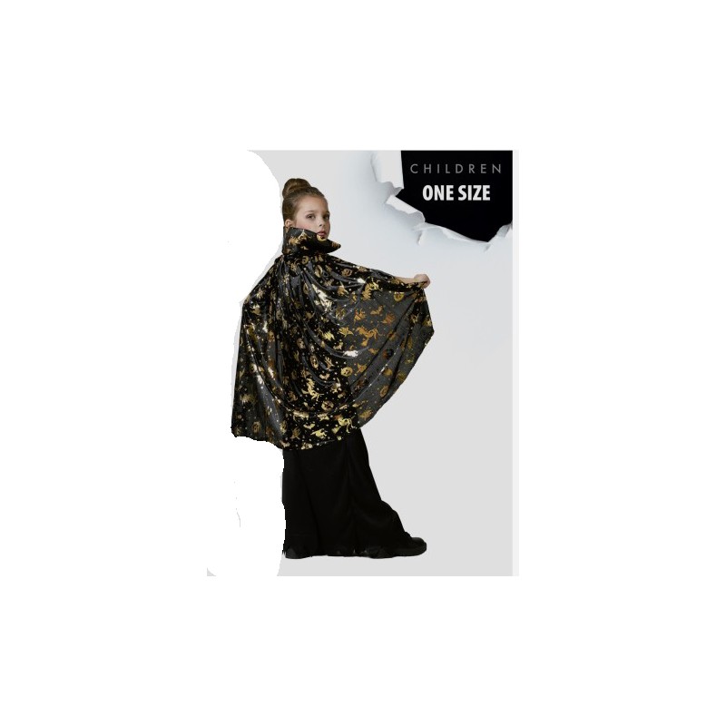 Capa Negra Halloween 75cm.
