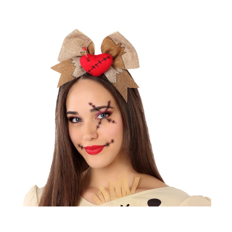 Diadema Muñeco Vudú Marrón