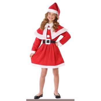 Disfraz de Mamá Noel con Capelina niña