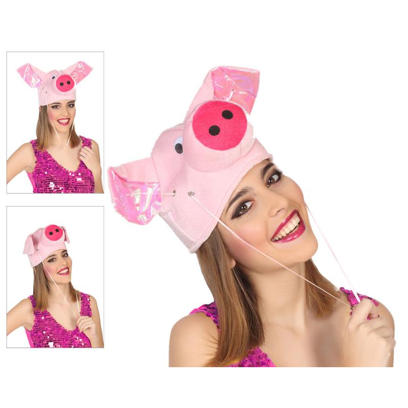 Sombrero cachondeo cerdo rosa mujer adulto