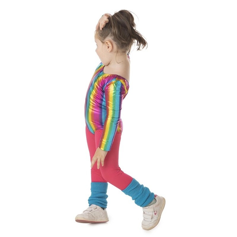 Disfraz de Gimnasia Años 80 para Niña