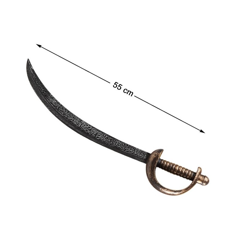 Espada Pirata de  55 cm. dorada