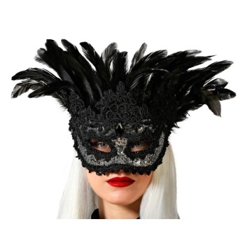 Antifaz de Plumas Negro