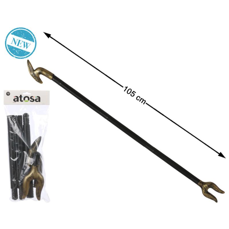BastÓn egipcio 105 cm con cabeza de serpiente dorada