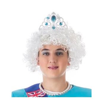 Peluca Pequeña Rizada Blanca