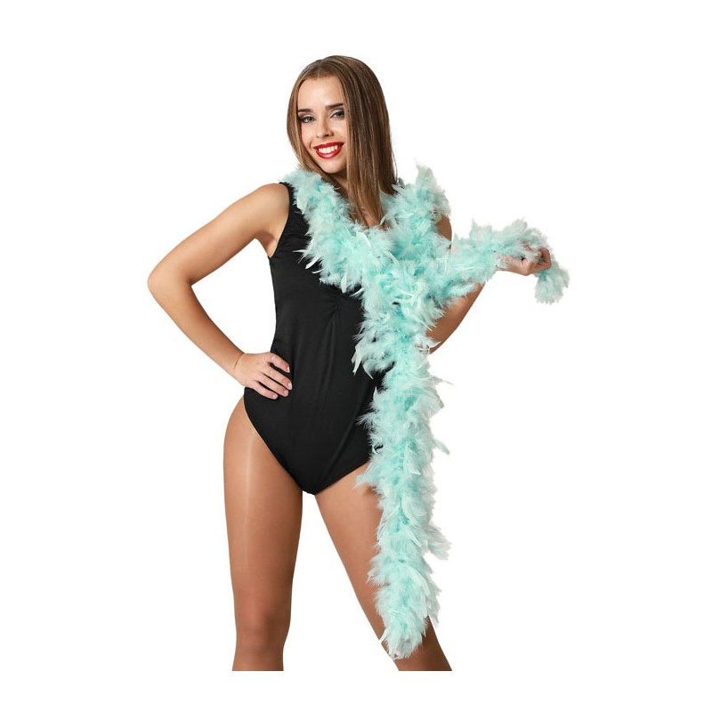 Boa de plumas azul celeste 45 g