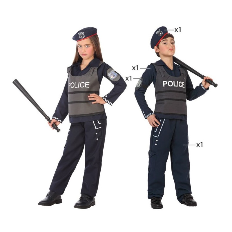 Disfraz  Policia Antidisturbios para Niño
